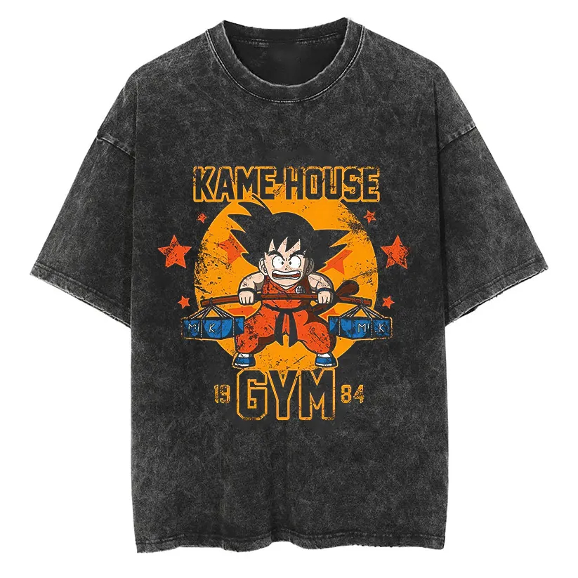 Camiseta Goku Dragon Ball Anim - Acid Wash Vintage Graphic T Shirt reseña y precio